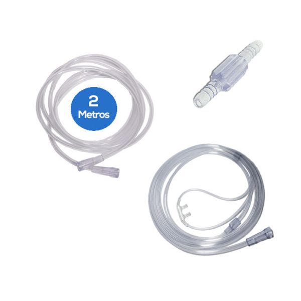 Kit Extensão de Oxigênio 2 metros + Cateter e Conector