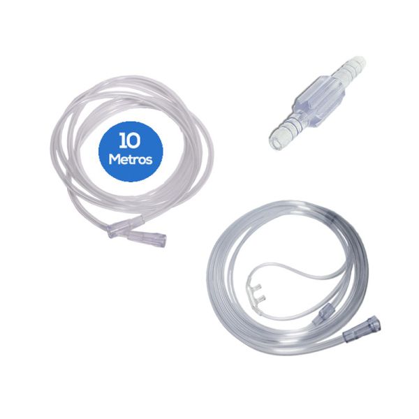 Kit Extensão de Oxigênio 10 metros + Cateter e Conector