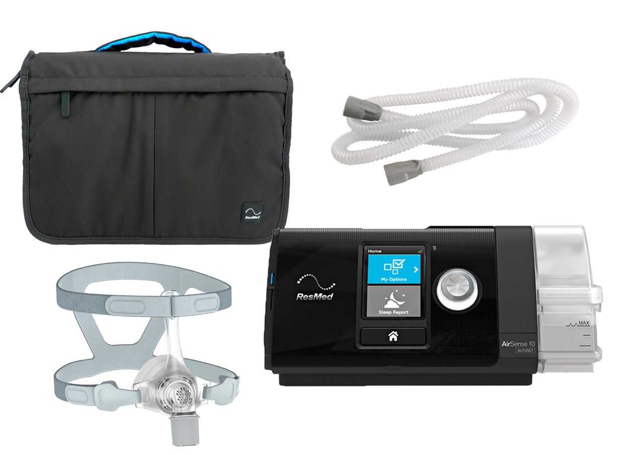 Kit CPAP Airsense Auto S10 Resmed+ Máscara Nasal iVolve N5 BMC