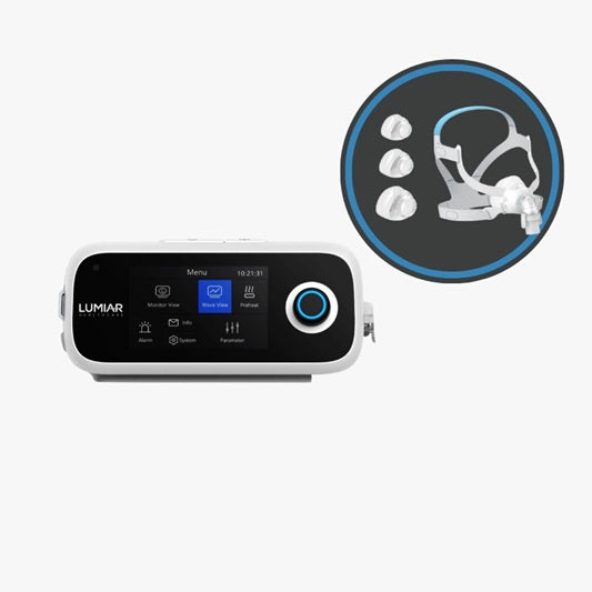 Kit CPAP AUTOMÁTICO R-20i LUMIAR com KIT Máscara Nasal Byond NM5A